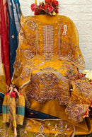 Fepic Rosemeen D 5246 Pearl Organza Embroidered Work Suit