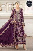 Maria B 1828 D Chiffon Heavy Embroidered Work Pakistani Suit