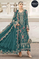 Maria B 1828 H Chiffon Heavy Embroidered Work Pakistani Suit