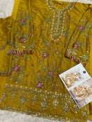 Maria B 1828 A Chiffon Heavy Embroidered Work Pakistani Suit