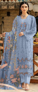 Saniya Trendz 7163 D ELAF Edison Cotton Chikankari Embroidery Work Pakistani Suit