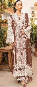 Saniya Trendz 7163 F ELAF Edison Cotton Chikankari Embroidery Work Pakistani Suit