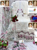 Saniya Trendz 7163 A ELAF Edison Cotton Chikankari Embroidery Work Pakistani Suit