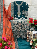 Sajida Designer 1146 Heavy Embroidered Georgette Pakistani Suit