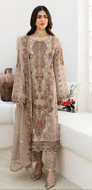 Fepic Rosemeen 1975  Georgette Embroidered Work Suit