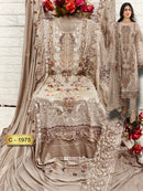 Fepic Rosemeen 1975  Georgette Embroidered Work Suit