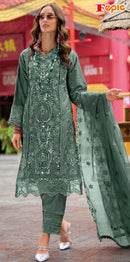 Fepic Rosemeen 1924 C Heavy Organza Embroidered Work Suit