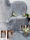 Florent 1058 B Heavy Denting Chiffon Embroidered Suit