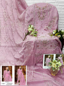 Florent 1058 C  Heavy Denting Chiffon Embroidered Suit