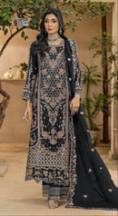 SF 5598 D Luxury Heavy Chiffon Embroidered Work Suit
