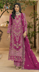 SF 5598 C Luxury Heavy Chiffon Embroidered Work Suit