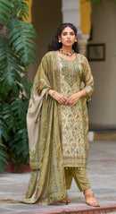 Amrutvela AT 122 B Pure Viscose Maslin Digital Print Suit