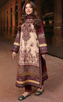 Al Zohaib 1287 C  Pure Cotton Printed Suit with Heavy Embroidered Work Suit