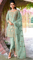 Shree Fab 1070 Designer Party Wear Organza Embroidered Work Suit