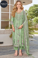 Mehboob Tex 1747 B Pure Viscose Maslin Digital Print with Aari Handwork Suit