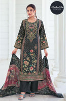Mehboob Tex 1693 Pure Viscose Maslin Digital Print with Aari Handwork Suit
