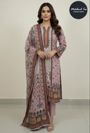 Mehboob Tex 1813 B Pure Viscose Maslin Digital Print with Aari Handwork Suit