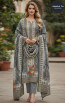 Mehboob Tex 1812 B Pure Viscose Maslin Digital Print with Aari Handwork Suit