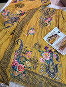 Mehboob Tex 1723 B Pure Viscose Maslin Digital Print with Aari Handwork Suit