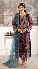 Sajida Designer 1099 Georgette Heavy Embroidered Work Suit