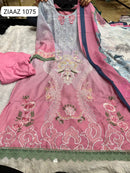 Ziaaz Code 1075 Heavy Work Complete Cambric Cotton Shades Pakistani Outfit