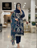 Ziaaz Code 1022 Georgette Heavy Work Pakistani Outfit