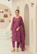Deepsy Suits 1703 Bin Saeed Pure Cotton With Heavy  Self Embroidery Lawn Pakistani Suits