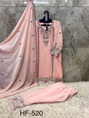 Hoor Tex Hf 520 B Heavy Georgette Emboridery Work Pakistani Suits