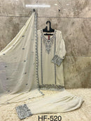 Hoor Tex Hf 520 A Heavy Georgette Emboridery Work Pakistani Suits