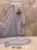 Hoor Tex Hf 520 D Heavy Georgette Emboridery Work Pakistani Suits