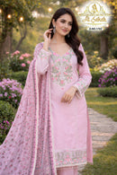 Al Sakab 1702 Stitched Roman Cotton With Heavy Embroidery Work Pakistani Suits