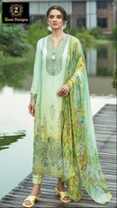 Ziaaz Designs 933 ambric Cotton Heavy Embroidery Work Pakistani Suits