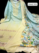 Ziaaz Designs 933 ambric Cotton Heavy Embroidery Work Pakistani Suits