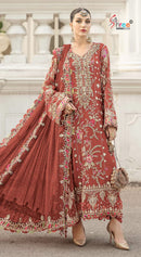 Shree Fab Sf 5504 L Dinting Chiffon Heavy With Embroidery Work Pakistani Suits
