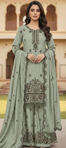 Hoor Tex HF 453 A Heavy Chinon With Cut Work Pakistani Suit