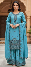 Hoor Tex HF 453 C Heavy Chinon With Cut Work Pakistani Suit