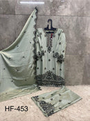 Hoor Tex HF 453 A Heavy Chinon With Cut Work Pakistani Suit