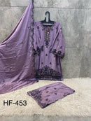 Hoor Tex HF 453 B Heavy Chinon With Cut Work Pakistani Suit