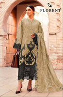 Florent 1054 B Maria B Pure Cotton With Heavy Self Embroidery Lawn Pakistani Suits