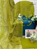 Florent 1054 D Maria B Pure Cotton With Heavy Self Embroidery Lawn Pakistani Suits