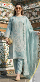 Fepic rosemeen 6682 A satin organza embroidery worked Pakistani suits
