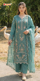 Fepic rosemeen 6753 B chiffon embroidery worked Pakistani suits