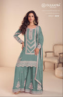 Gulkayra 7676 C saachi real chinon party wear suits