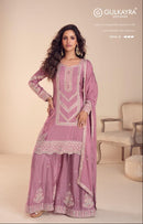 Gulkayra 7676 A Saachi Real Chinon Party Wear Suits
