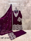 Hoor Tex 519 C Georgette With Zarkan Work Pakistani Suit