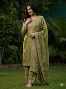 JF 040 E Pure Fendy Silk With Heavy Embroidery Work Sequence Suit