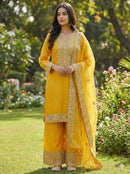 JF 040 B Pure Fendy Silk With Heavy Embroidery Work Sequence Suit