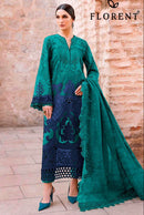 Florent 1064 E pure cotton self embroidery worked Pakistani lawn suits