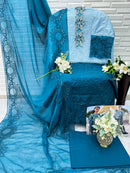Alif Fashion  A 215 B Pure Cotton  With Heavy Embroidery Work Pakistani Suit