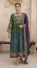 Shree Fabs SF 5602  Heavy Chiffon With Digital Printed  Embroidered Work Anarkali Suit